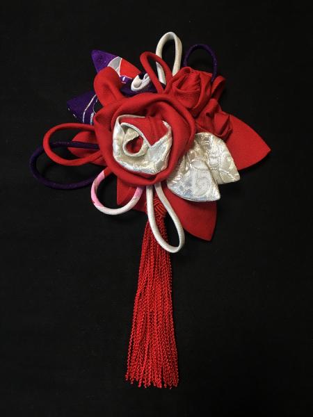 Kimono Dress Purple Furisode [Floral]28