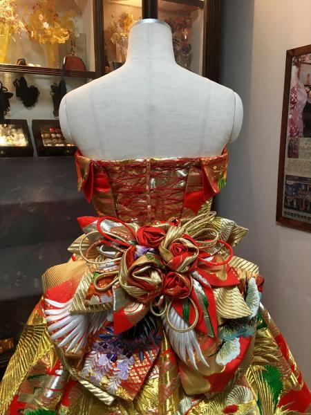 Kimono Dress Red Uchikake [Crane]10