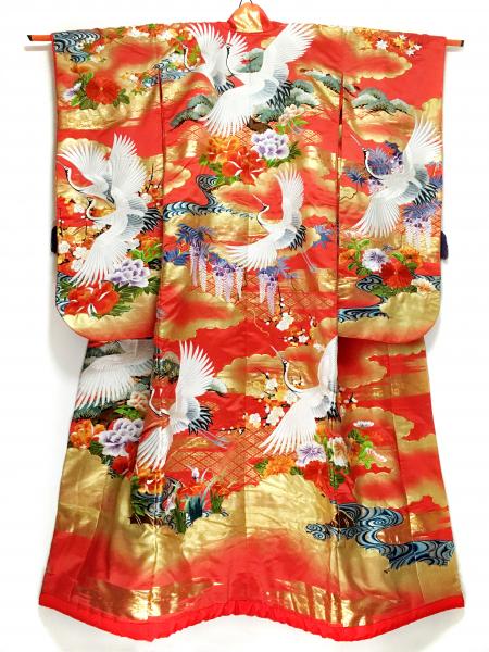 Kimono Dress Red Uchikake [Crane]23