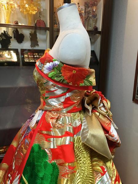 Kimono Dress Red Uchikake [Crane]6