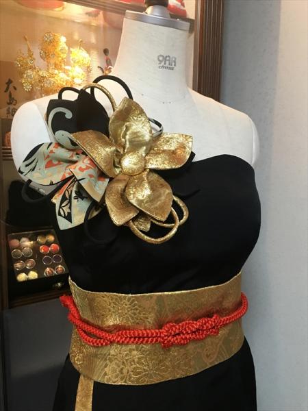 Kimono Dress Black Tomesode [Floral]14