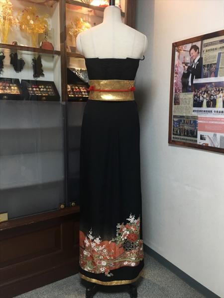 Kimono Dress Black Tomesode [Floral]9