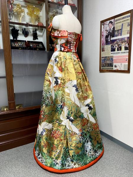 Kimono Dress Uchikake [Crane,Floral]16
