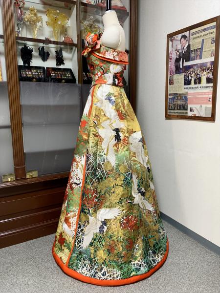 Kimono Dress Uchikake [Crane,Floral]18
