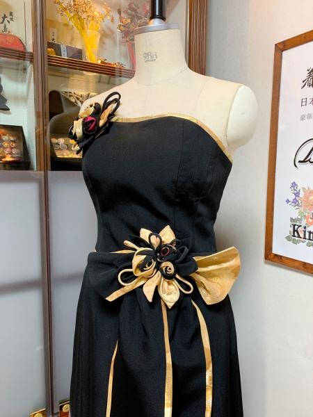 Japanese Kimono Dress Tomesode Two piece [Crane]6