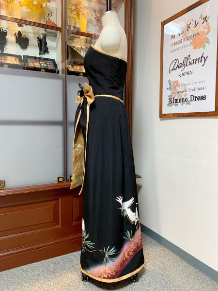 Japanese Kimono Dress Tomesode Two piece [Crane]7