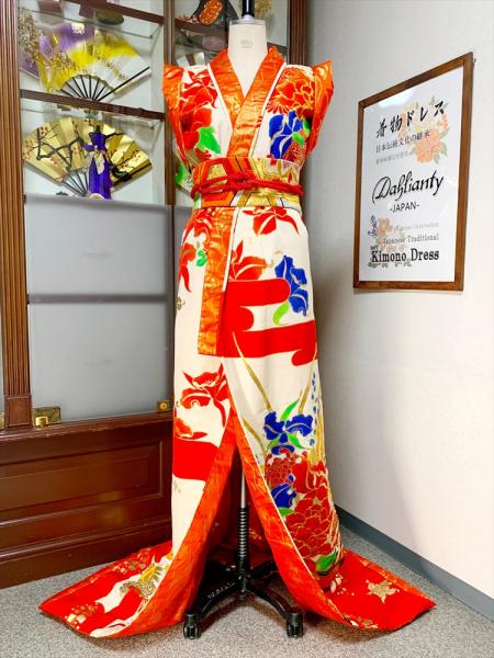 Japanese Kimono Dress Uchikake [Floral]13