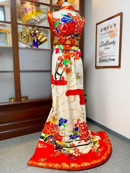 Japanese Kimono Dress Uchikake [Floral]8