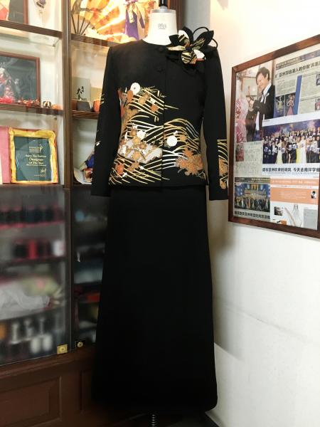 Tomesode Dress Gold Two piece [Floral]1