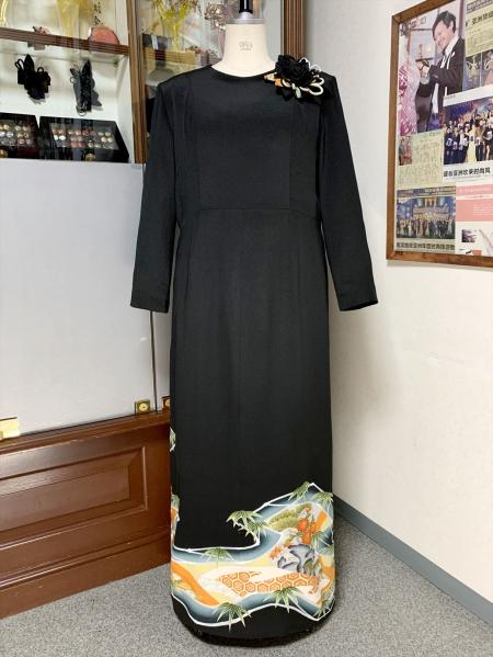 Japanese Tomesode Dress One piece [Crane]22