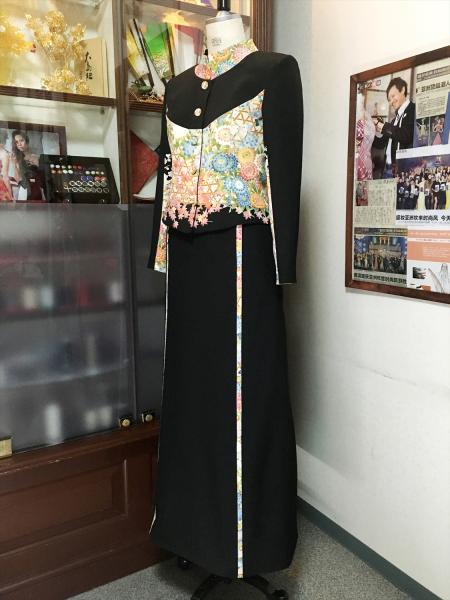 Tomesode Dress Black One piece type [Floral]16