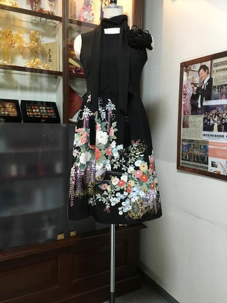Tomesode Dress Black One piece type [Floral]24