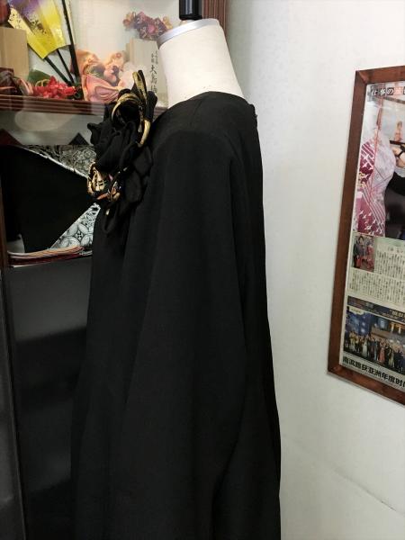 留袖ドレス 黒 ワンピースタイプ [花]8