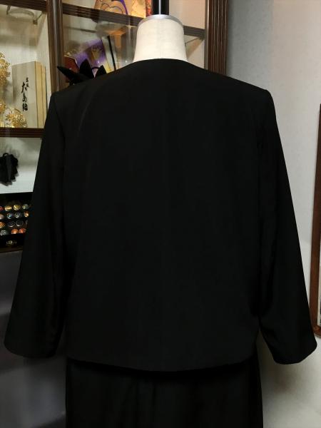 留袖ドレス 黒 2ピースタイプ [花]11