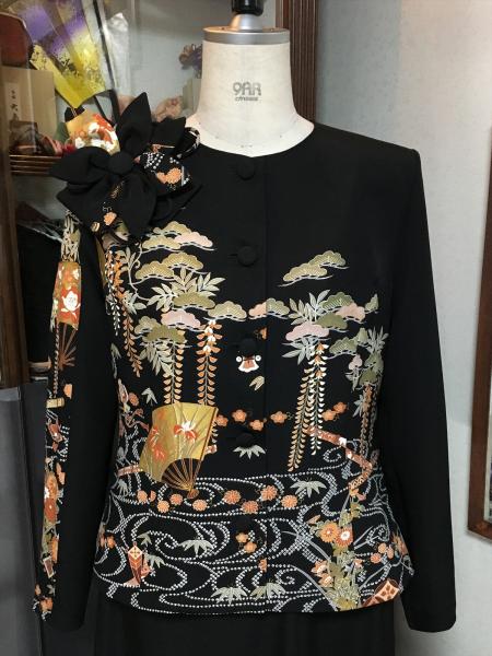 Tomesode Dress Black [Floral]2