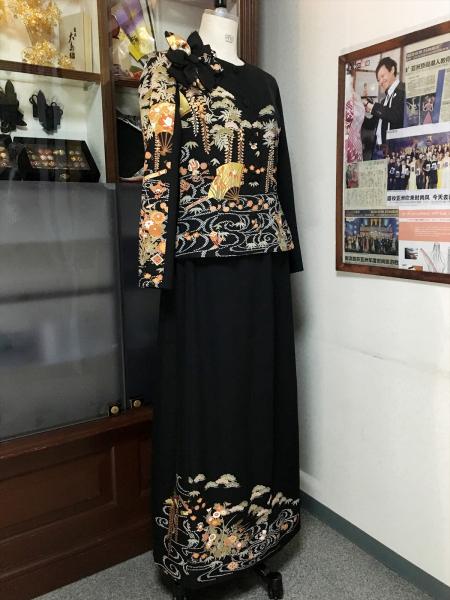 Tomesode Dress Black [Floral]4