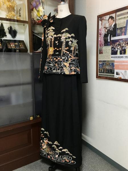 Tomesode Dress Black [Floral]16