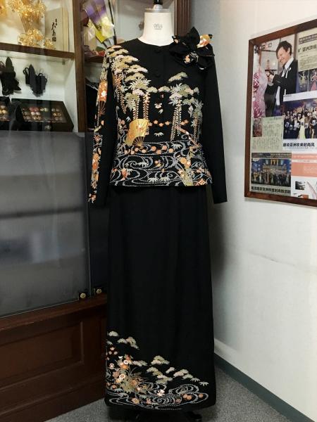 Tomesode Dress Black [Floral]19