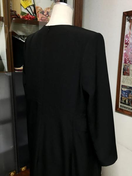 留袖ドレス 黒 ワンピースタイプ [花、扇]9