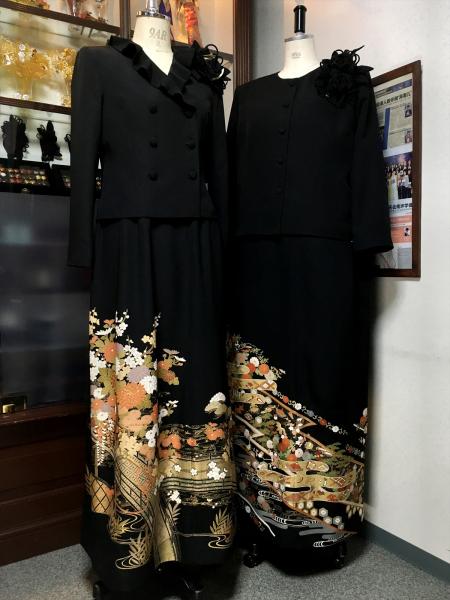Tomesode Dress Black Two piece [Floral]28