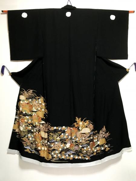 Tomesode Dress Black One piece type [Bird]22