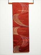 No.09012Belt Red [Pattern] Silk<br>Used Obi