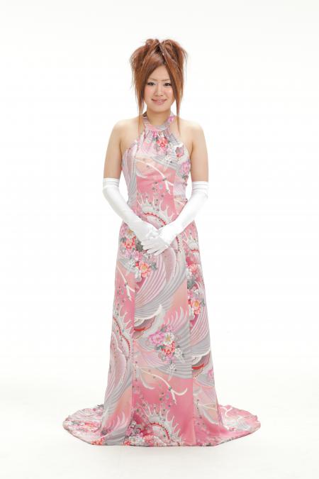 Kimono Dress Pink Furisode [Floral]1