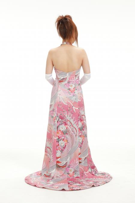 Kimono Dress Pink Furisode [Floral]2