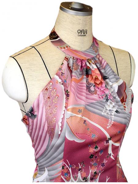 Kimono Dress Pink Furisode [Floral]8