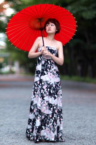Japanese Kimono Dress Komon [Floral]