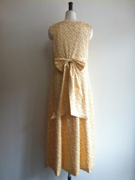 Kimono Dress Champagne Gold Komon-tie-dyed [Polka dots]5