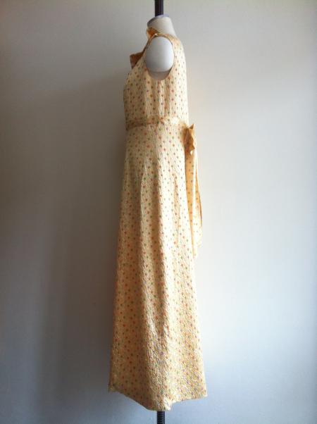 Kimono Dress Champagne Gold Komon-tie-dyed [Polka dots]6