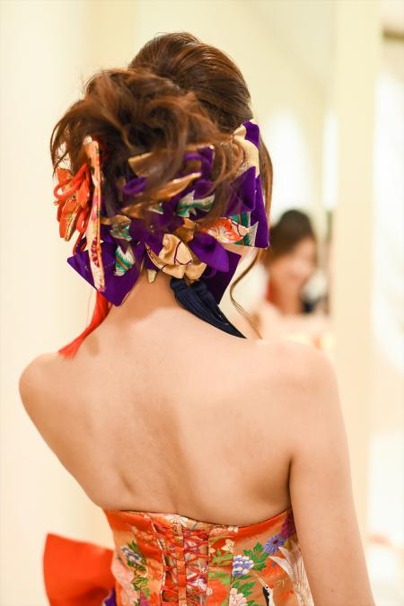 Kimono Dress Uchikake [Crane-Floral]42