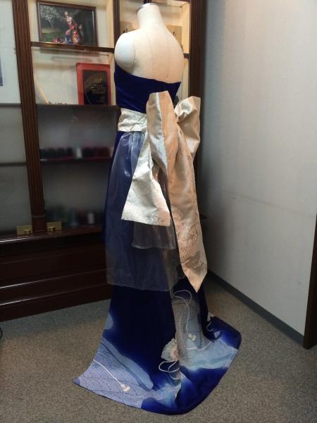 Kimono Dress Blue Tsukesage [Fan]10