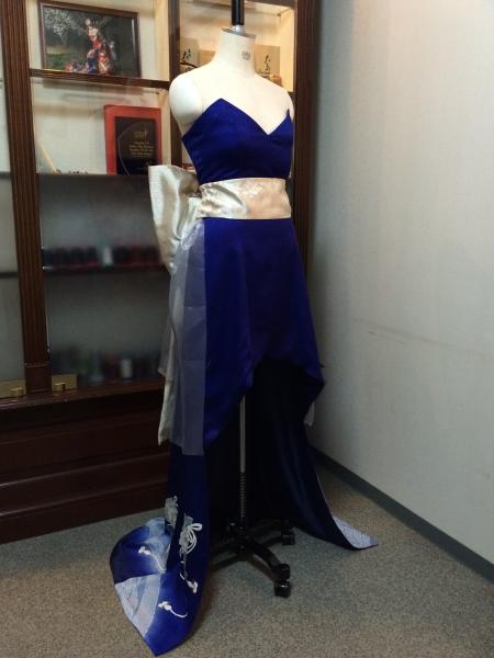 Kimono Dress Blue Tsukesage [Fan]18