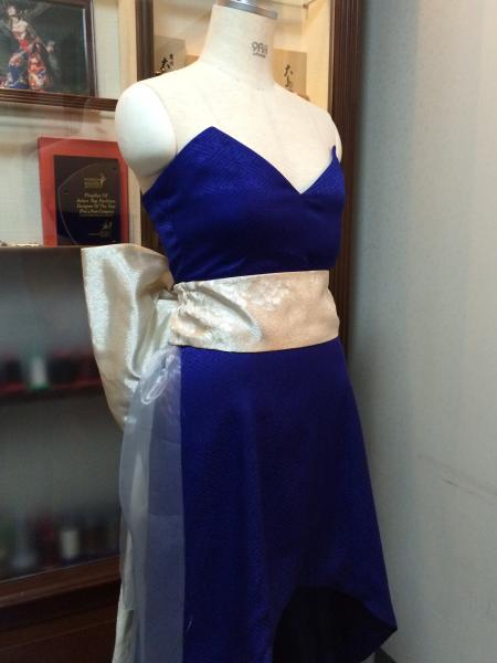 Kimono Dress Blue Tsukesage [Fan]19