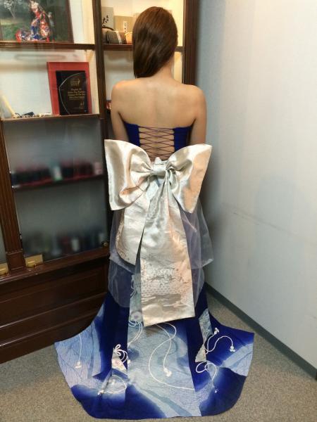 Kimono Dress Blue Tsukesage [Fan]26