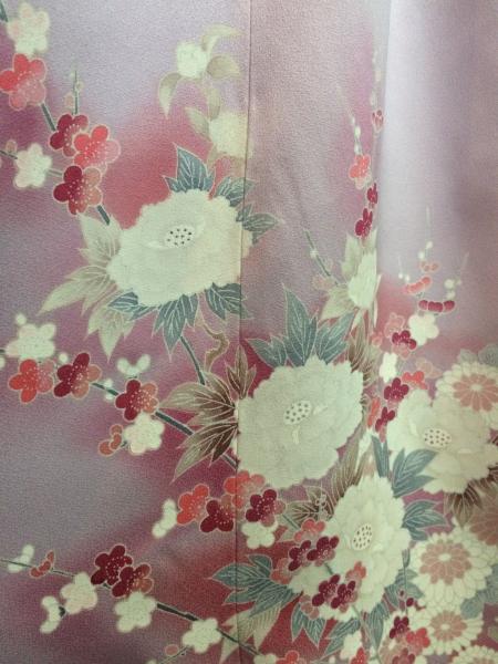 Kimono Dress Pink Tsukesage [Floral]5