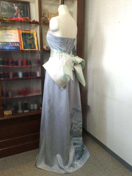 Kimono Dress Gray Tsukesage13