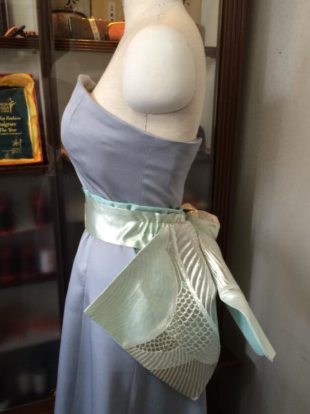 Kimono Dress Gray Tsukesage16
