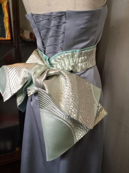 Kimono Dress Gray Tsukesage9