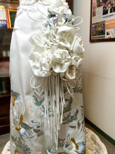 Kimono Dress White Uchikake & White kimono [Crane]3