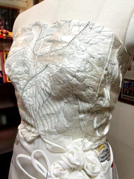 Kimono Dress White Uchikake & White kimono [Crane]8