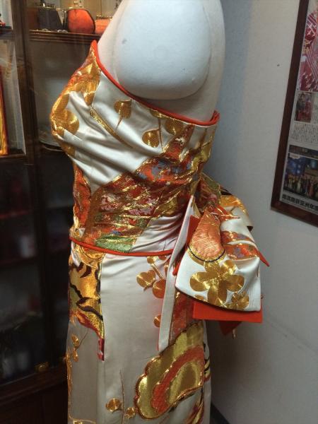 Kimono Dress Beige Uchikake [Crane]44