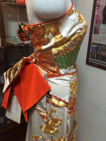 Kimono Dress Beige Uchikake [Crane]34