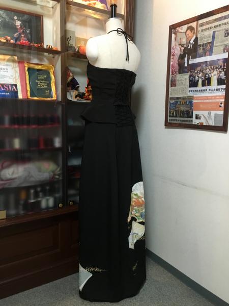 着物ドレス 黒 留袖 [本]8