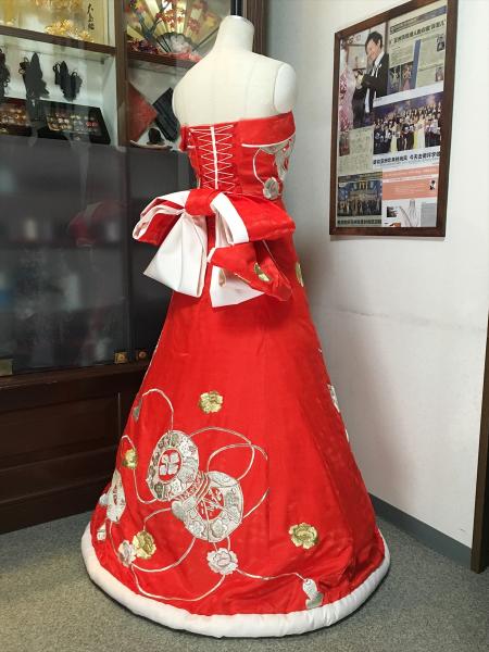 Kimono Dress Red Uchikake [Floral]11