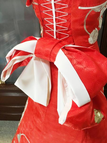 Kimono Dress Red Uchikake [Floral]16