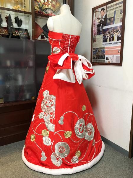 Kimono Dress Red Uchikake [Floral]18