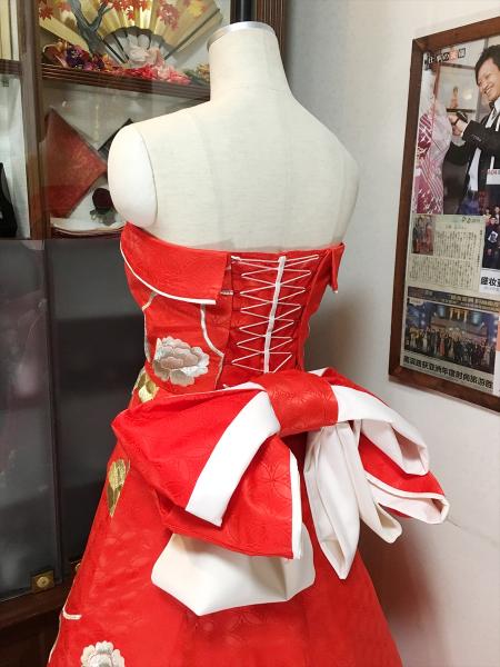 Kimono Dress Red Uchikake [Floral]19